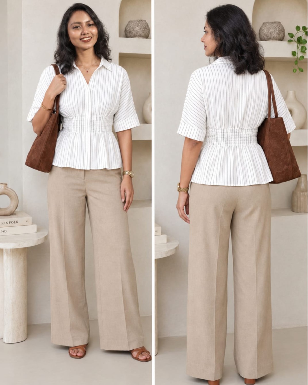 Striped Office Top – Effortless Formal - Tops & Shirts