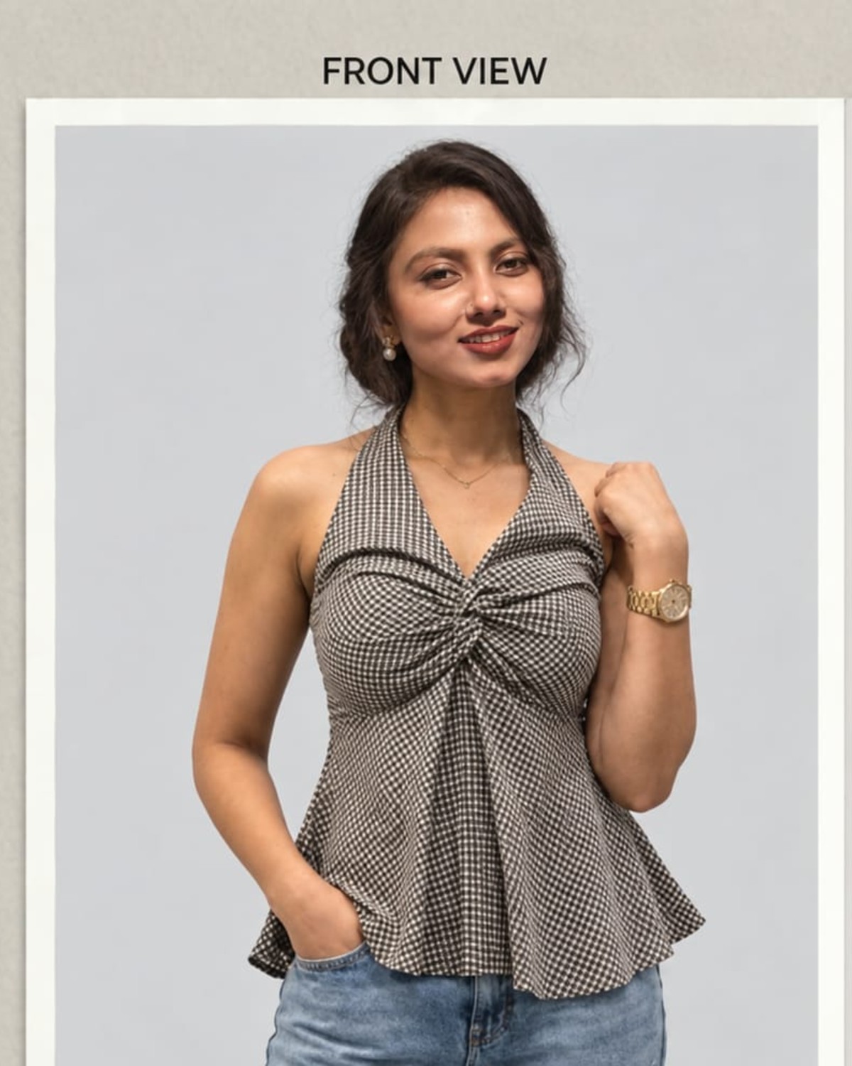 Halter Neck Top – Stylish Party Wear - Tops & Shirts
