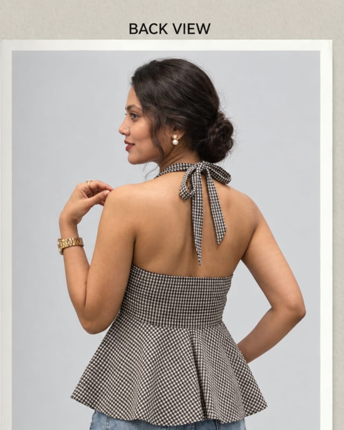 Halter Neck Top – Stylish Party Wear view 2