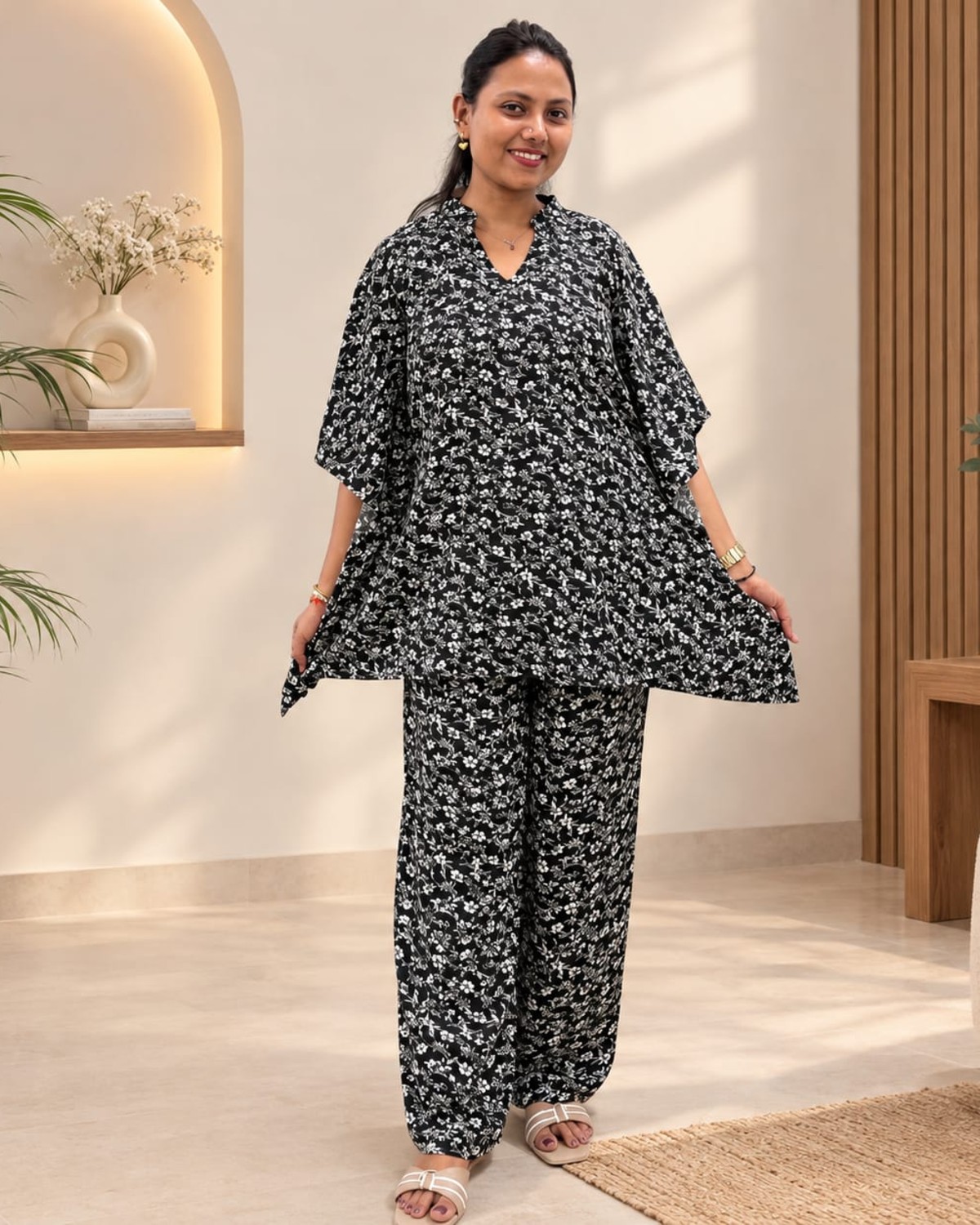 Floral Kaftan Pant Set – Effortless Comfort Edit - Kaftans