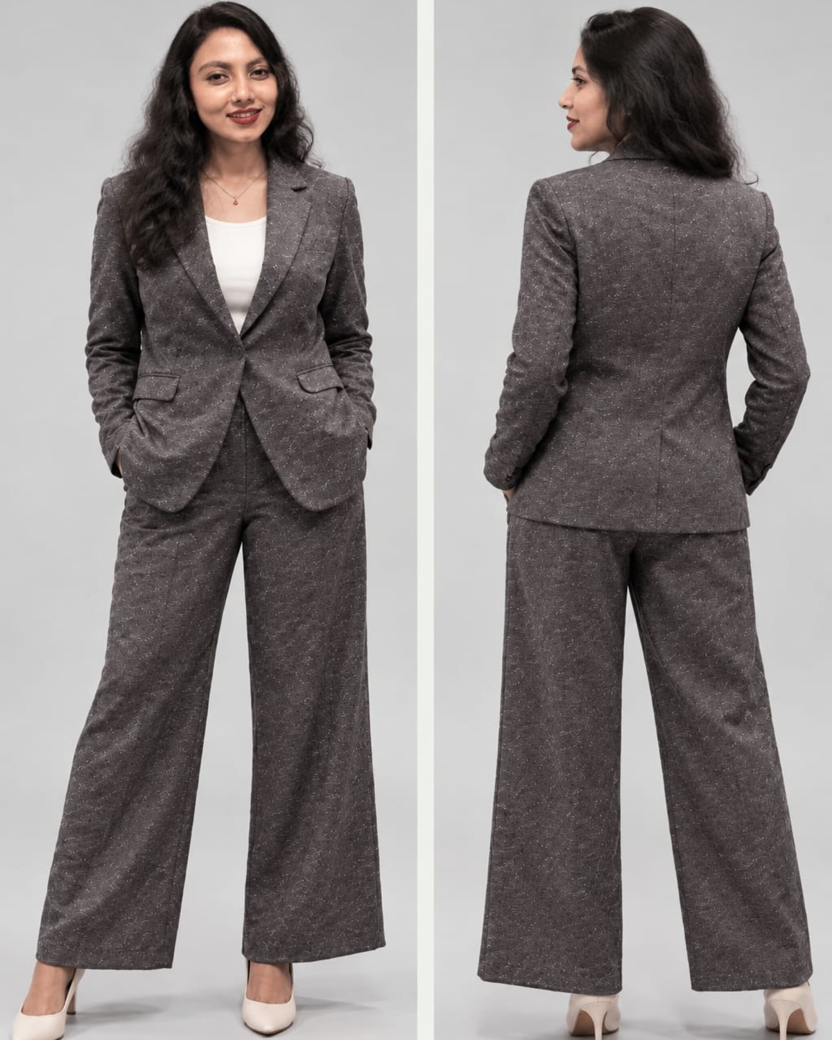 Charcoal Blazer Co-ord Set – Power Workwear Edit - Office Wear